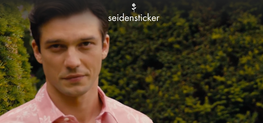 Mann med Seidensticker skjorte og Seidensticker logo