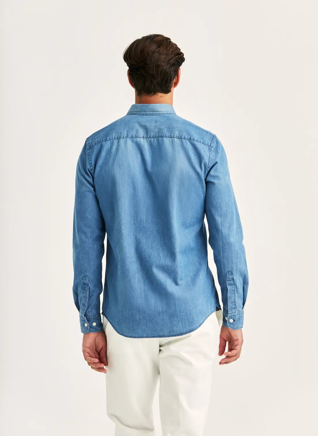 Morris Light Denim Shirt Slim Fit Blå
