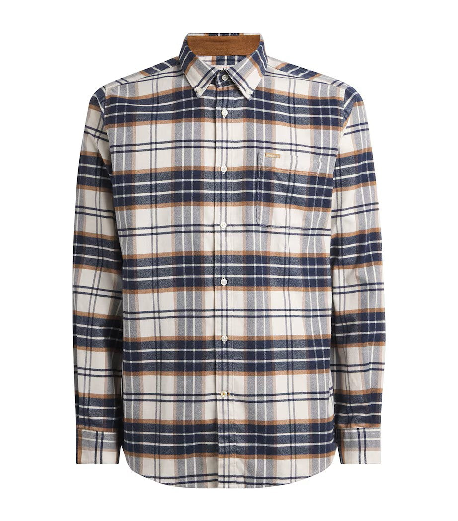 Barbour Portdown Flanellskjorte Ruter Hvit/blå
