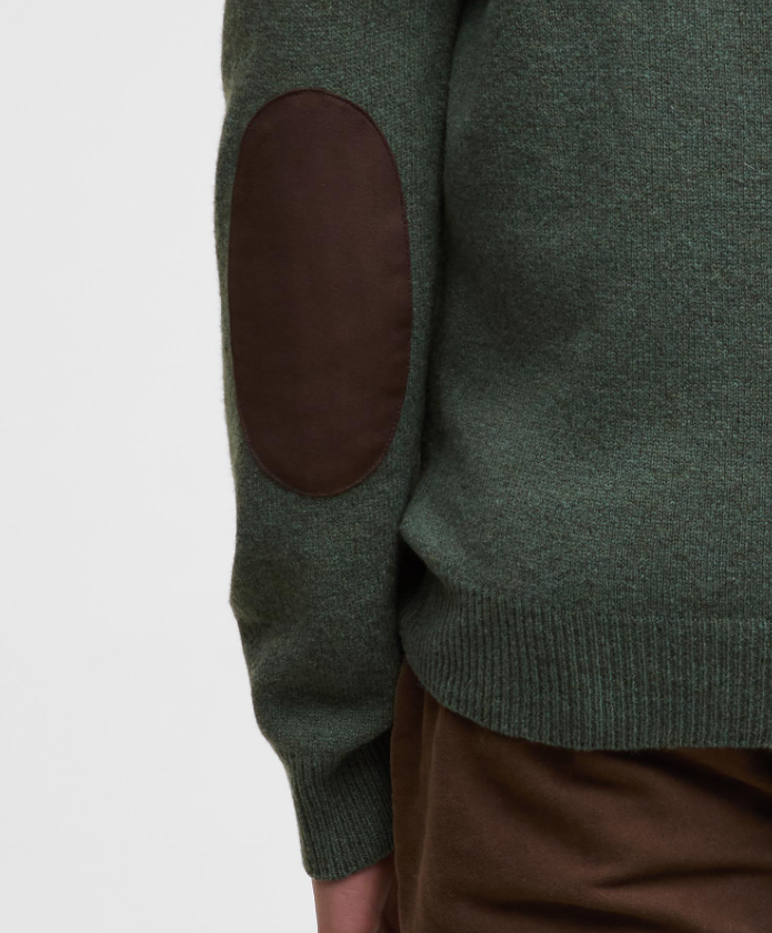 Barbour Essential Patch Crewneck Oliven