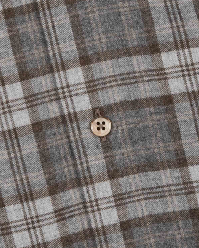 Oscar Of Sweden Flanellskjorte Ruter Grå/Brun