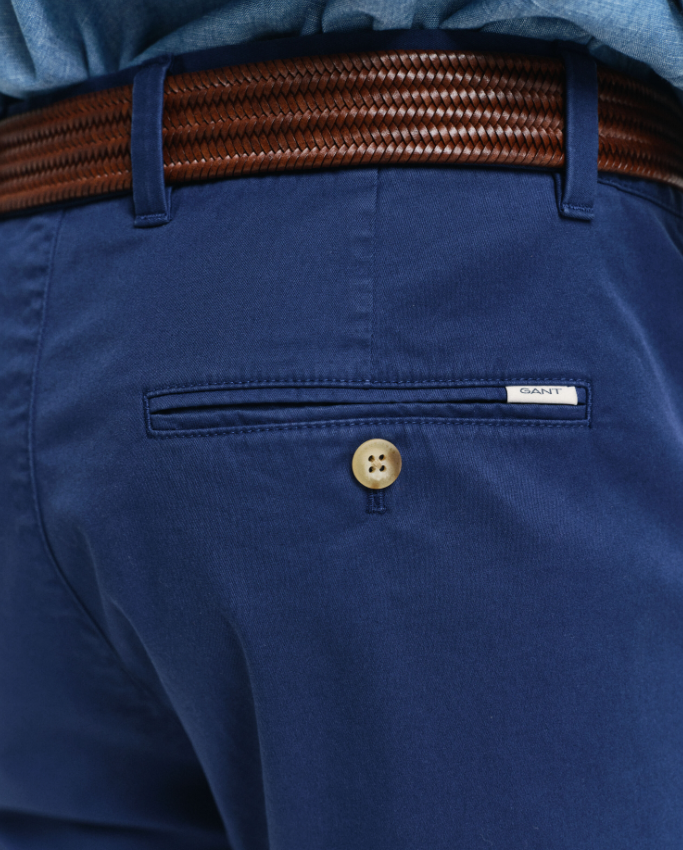 Gant Sunfaded Chino Bomull Shorts Blå