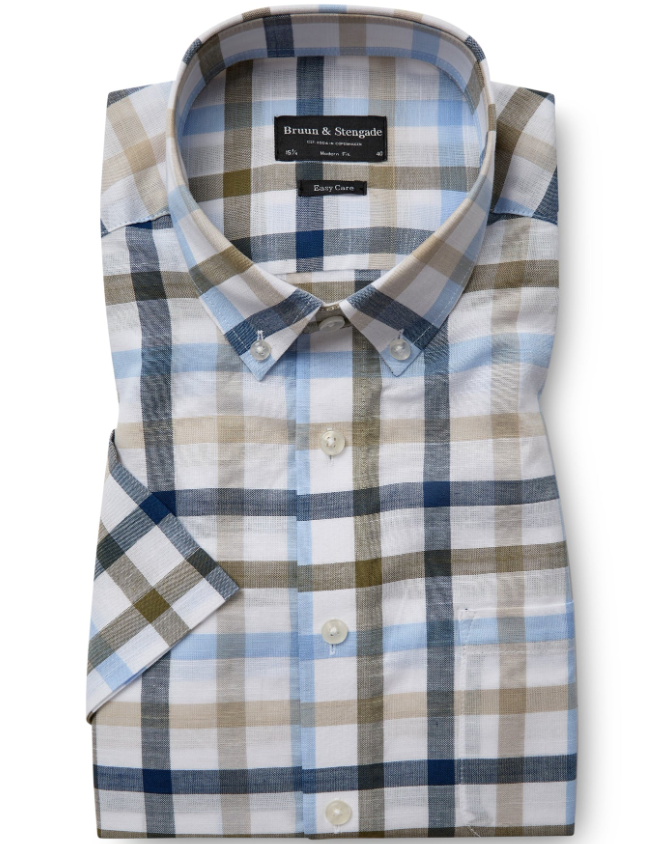 Bruun & Stengade BS Derrick Bomull K/Erm Ruter