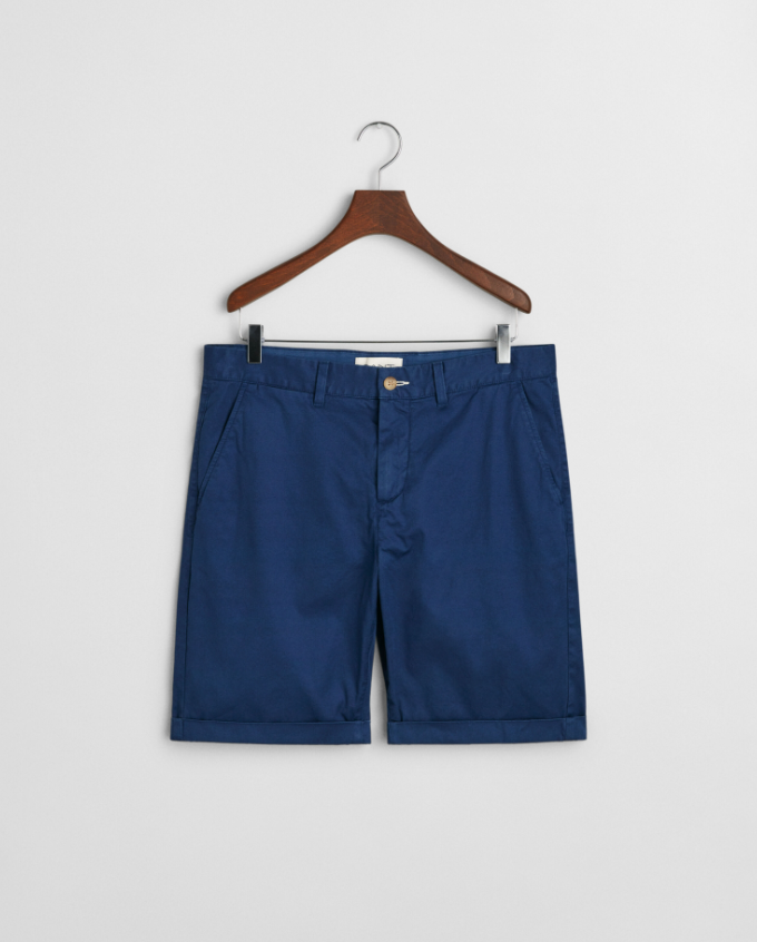 Gant Sunfaded Chino Bomull Shorts Blå