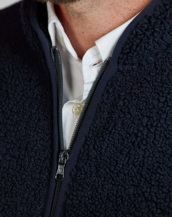 Hansen & Jacob Pile Fleece Vest Marine