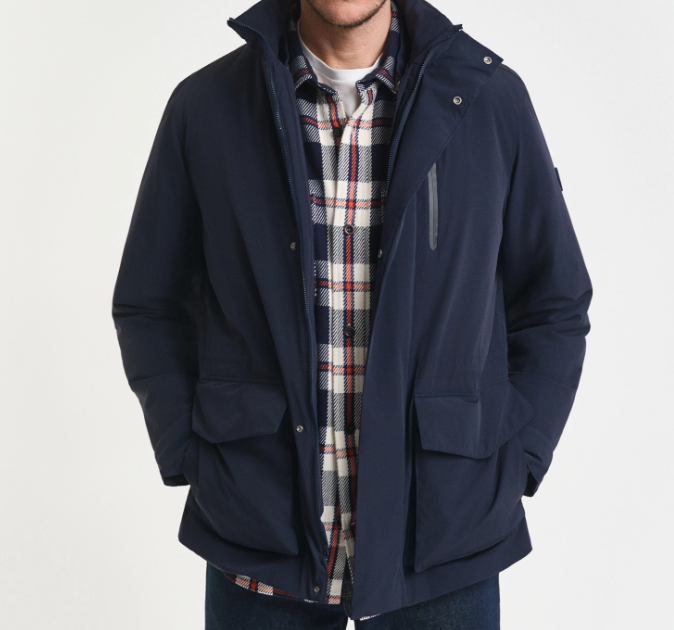 Gant Parkas 3/4 Lengde Marineblå