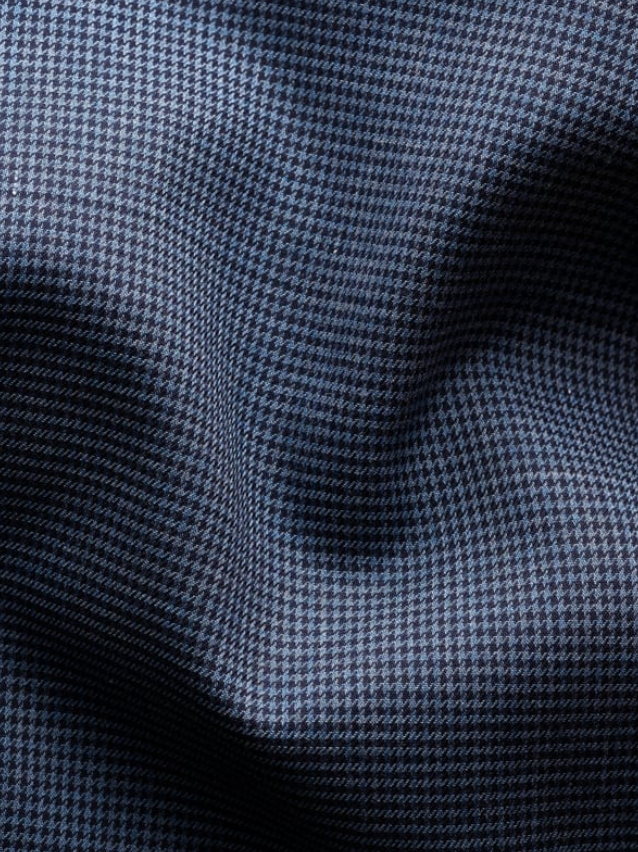 Eton Skjorte Contemporary Hundetann Flanell Blå