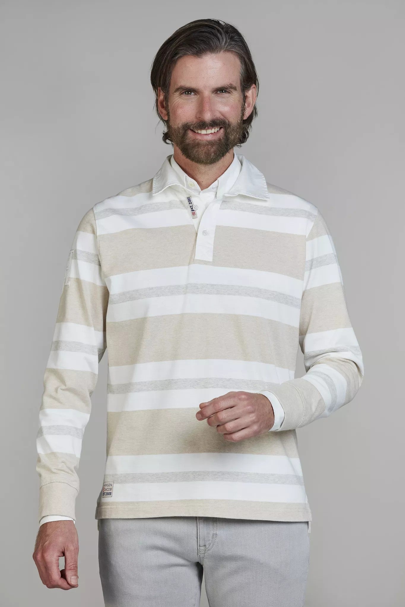 Hansen & Jacob Piquet Rugger Stripet