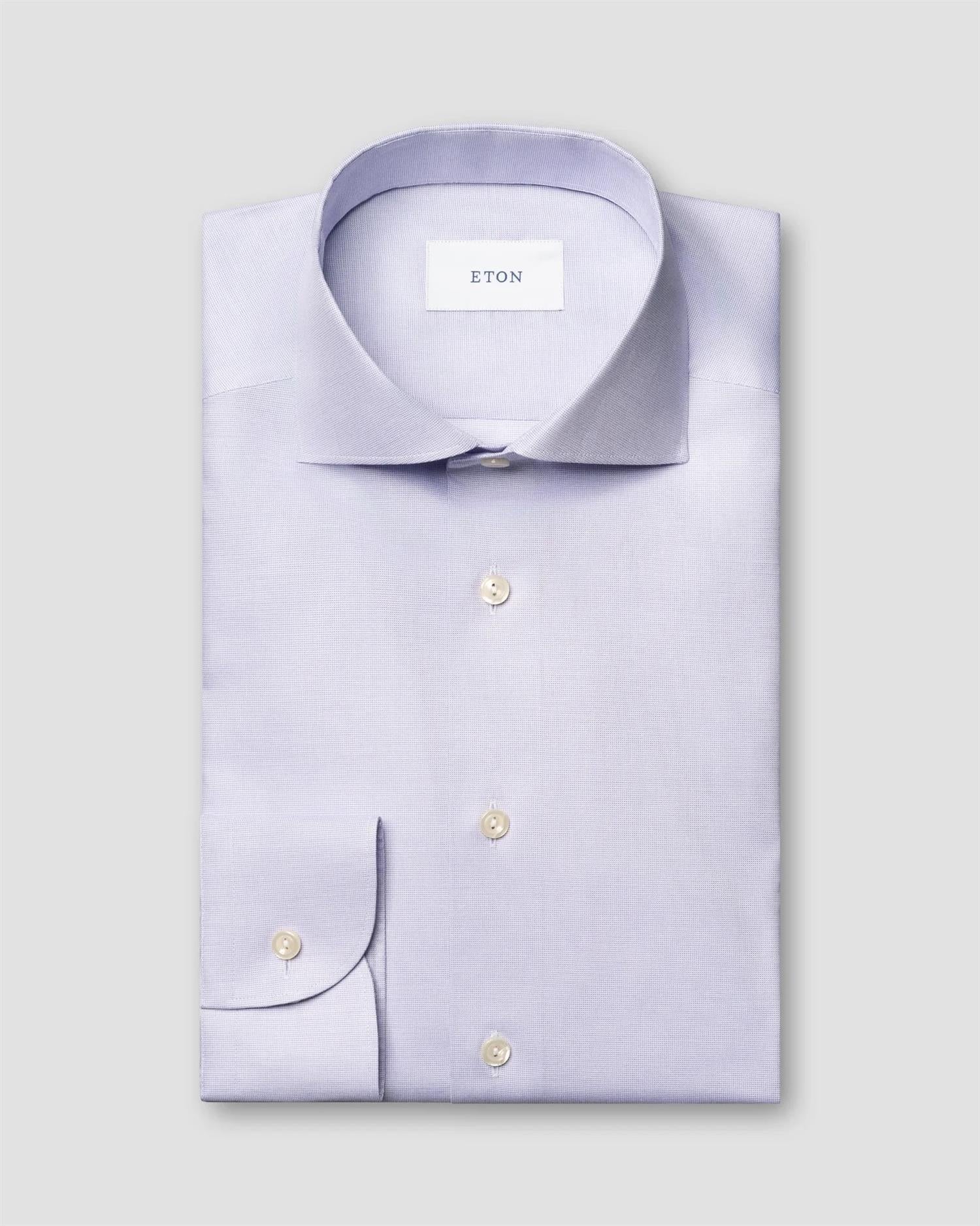 Eton Skjorte Contemporary Oxford Lyselilla