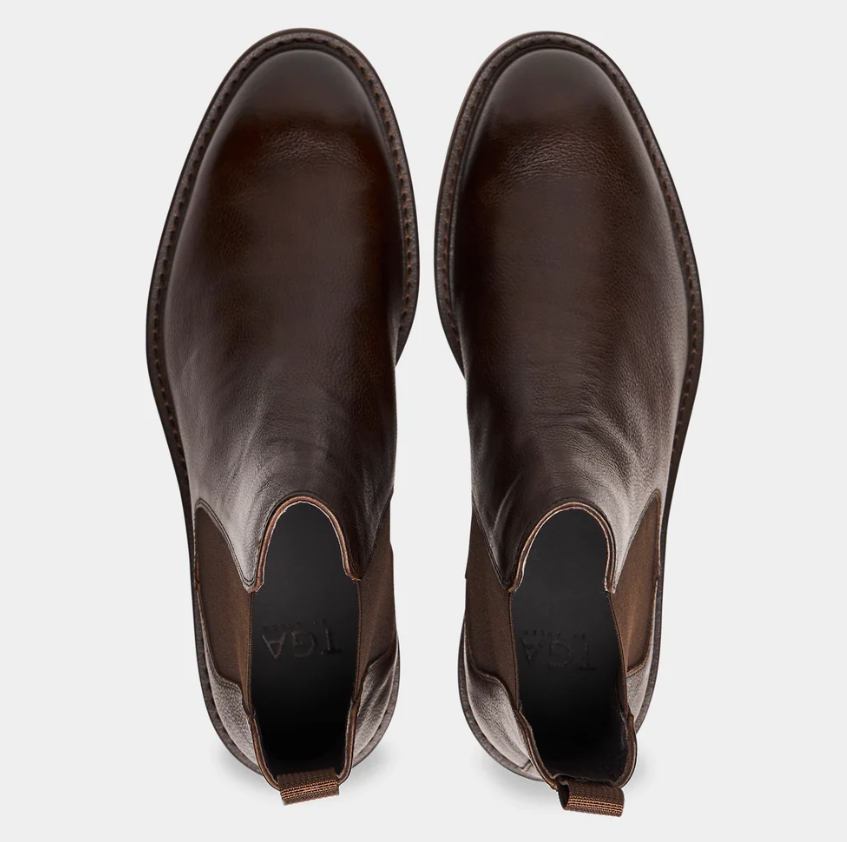 TGA Chelsea Boot Kalveskinn Mørk Brun