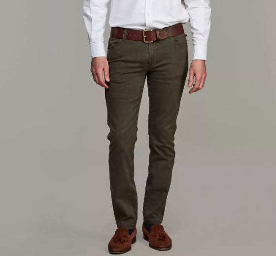 Hansen & Jacob 5-Pocket Bomull Mørk Grønn