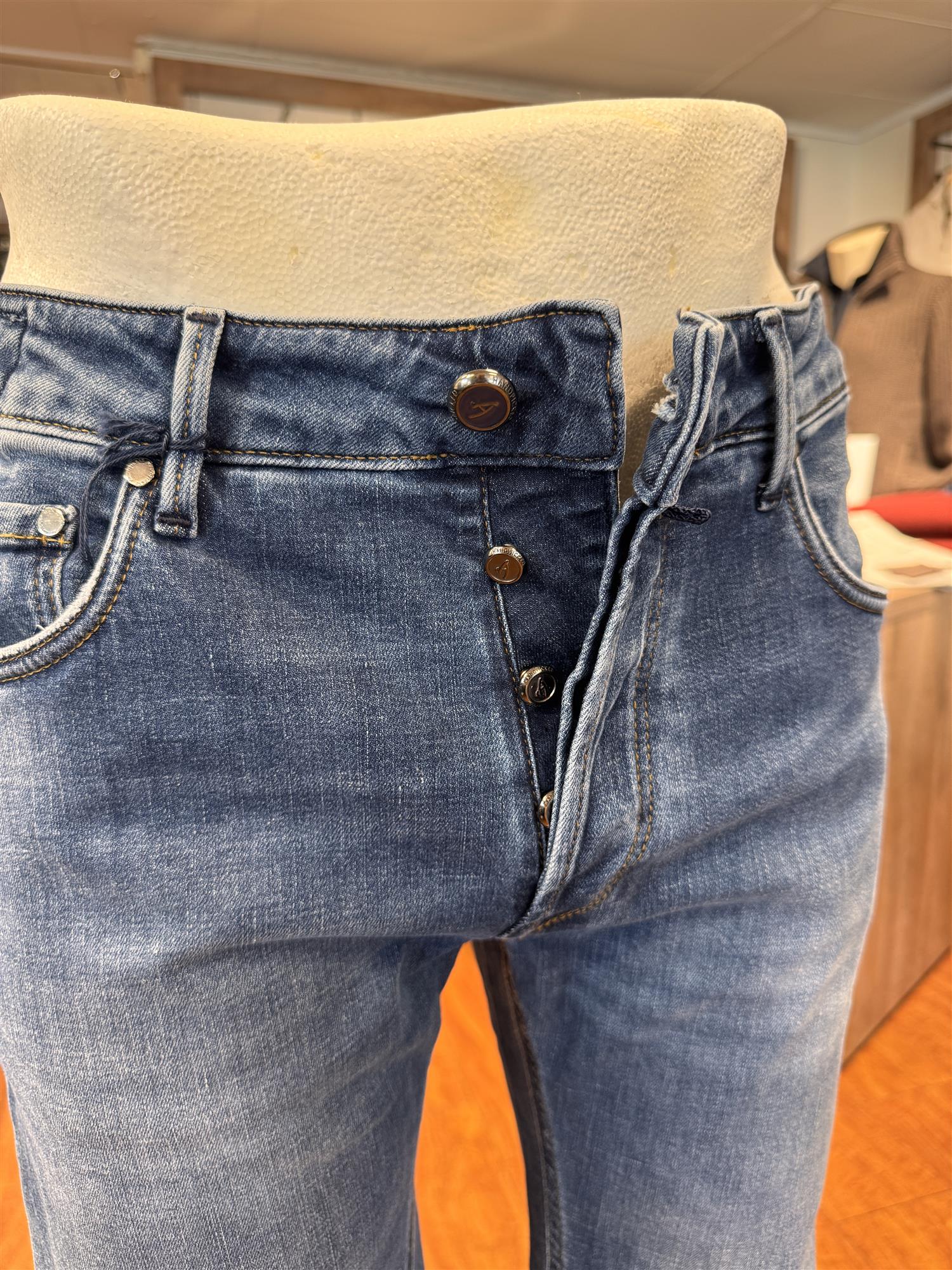 HandPicked Ravello Jeans Vasket Lys Blå
