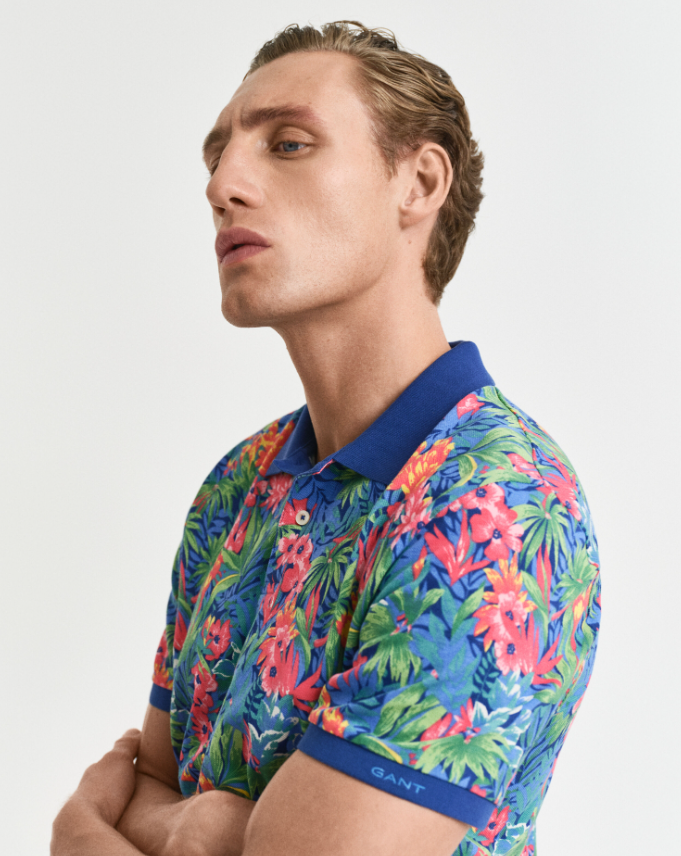 Gant Multicolor Blomster Pique Bomull