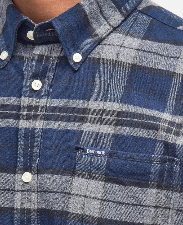 Barbour Betsom Tailored Fit Flanellskjorte Ruter Blå/Grå