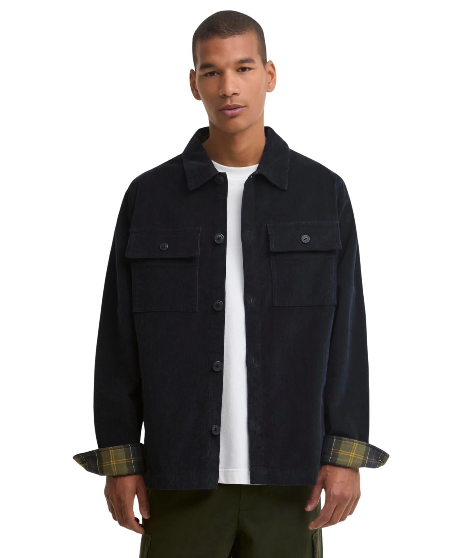 Barbour Tartan Cord Overshirt Marin