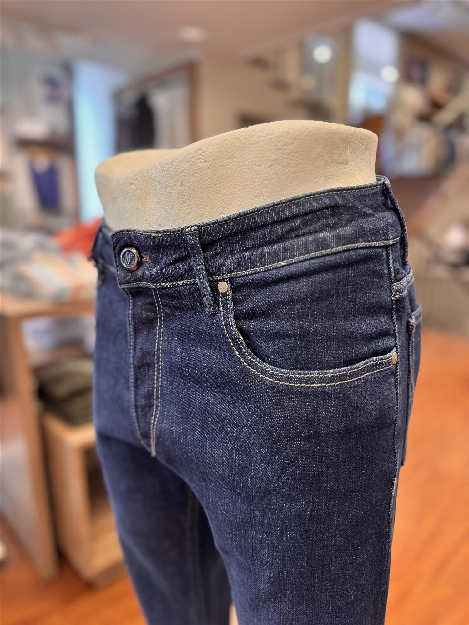 HandPicked Ravello Jeans Mørk Blå