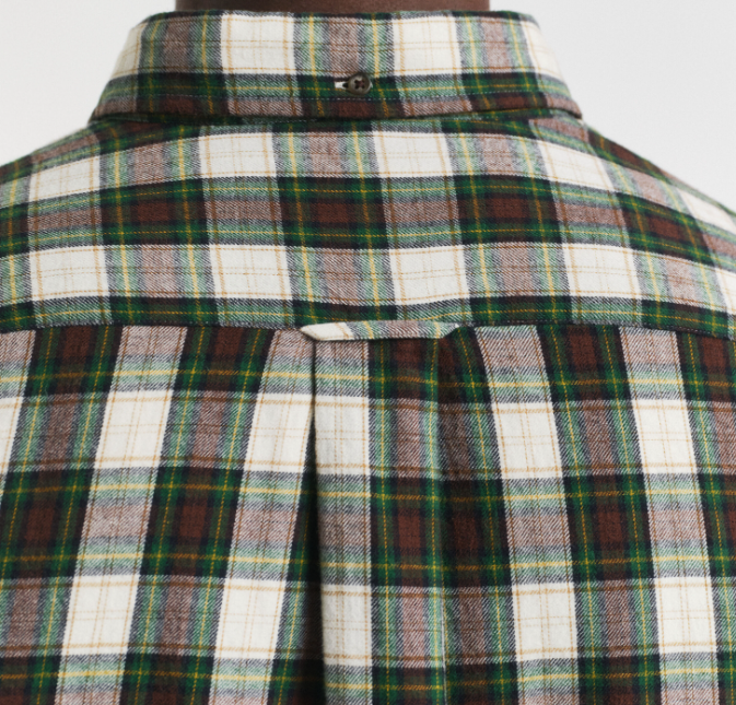 Gant Windblown Flanellskjorte Ruter Krem/Rød