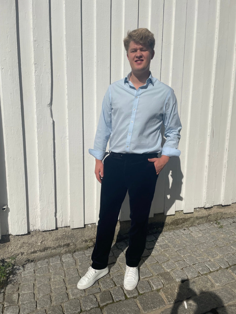 Meyer Cordbukse Roma Bomull Marineblå