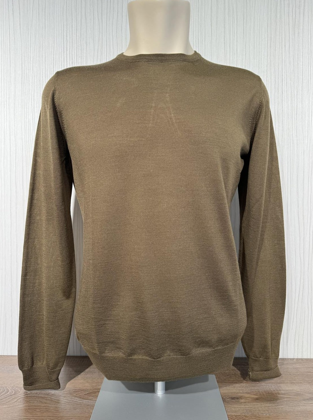 Gran Sasso Genser Rund Hals Ull/Silke Grønn herre på byste