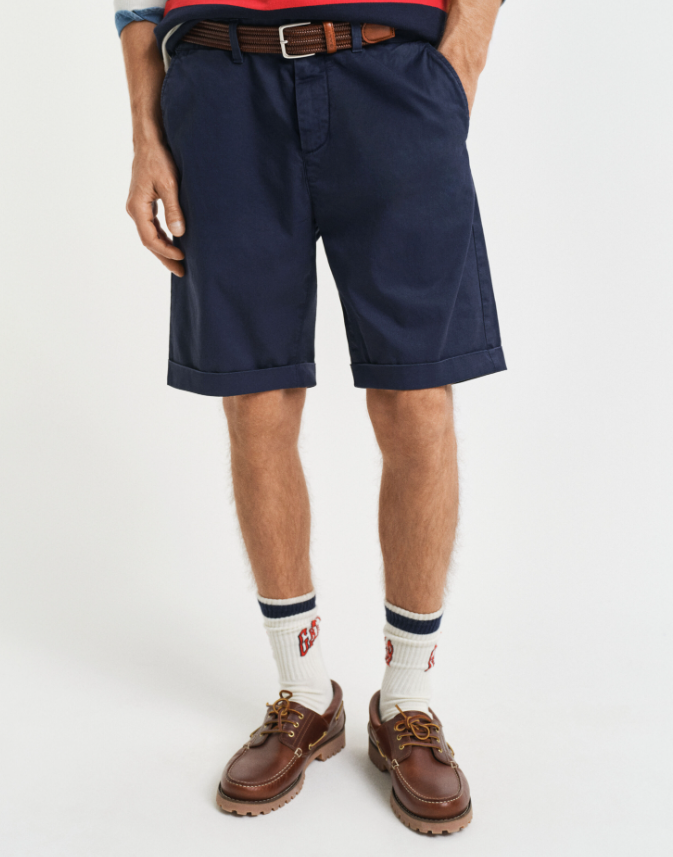 Gant Sunfaded Chino Bomull Shorts Marine