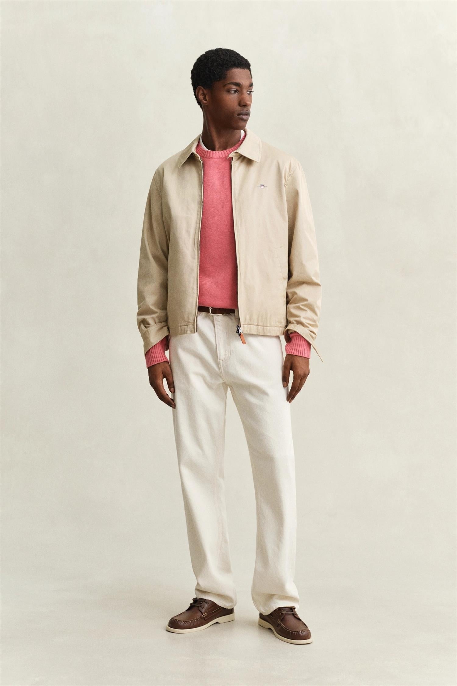 Gant Genser R-hals Bom/cashmere Lyserød