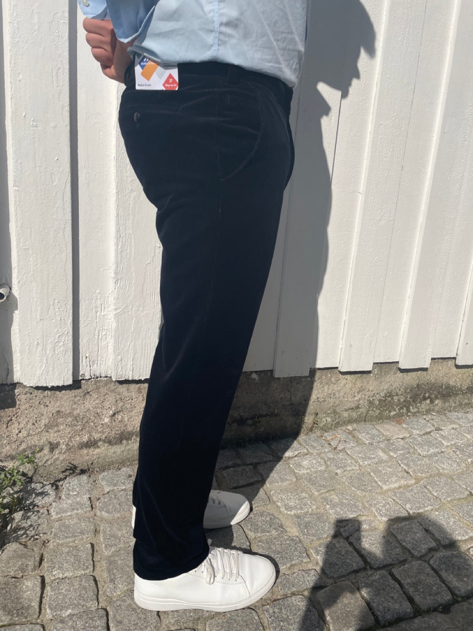 Meyer Cordbukse Roma Bomull Marineblå