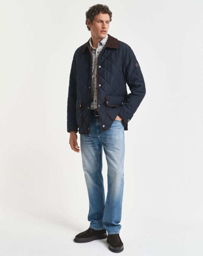 Gant Tattersall-Rutete Twillskjorte Hvit/Grønn