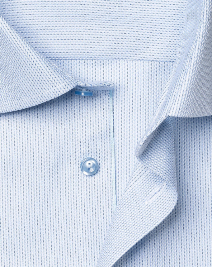 Eton Skjorte Contemporary Spettet Lyseblå