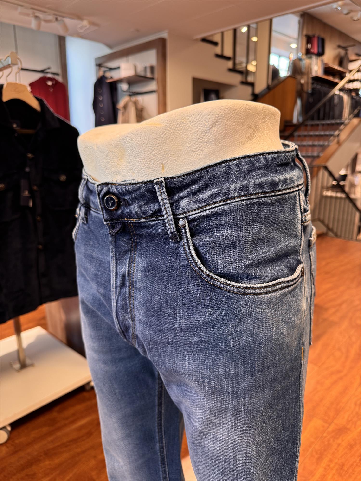 HandPicked Ravello Jeans Vasket Lys Blå