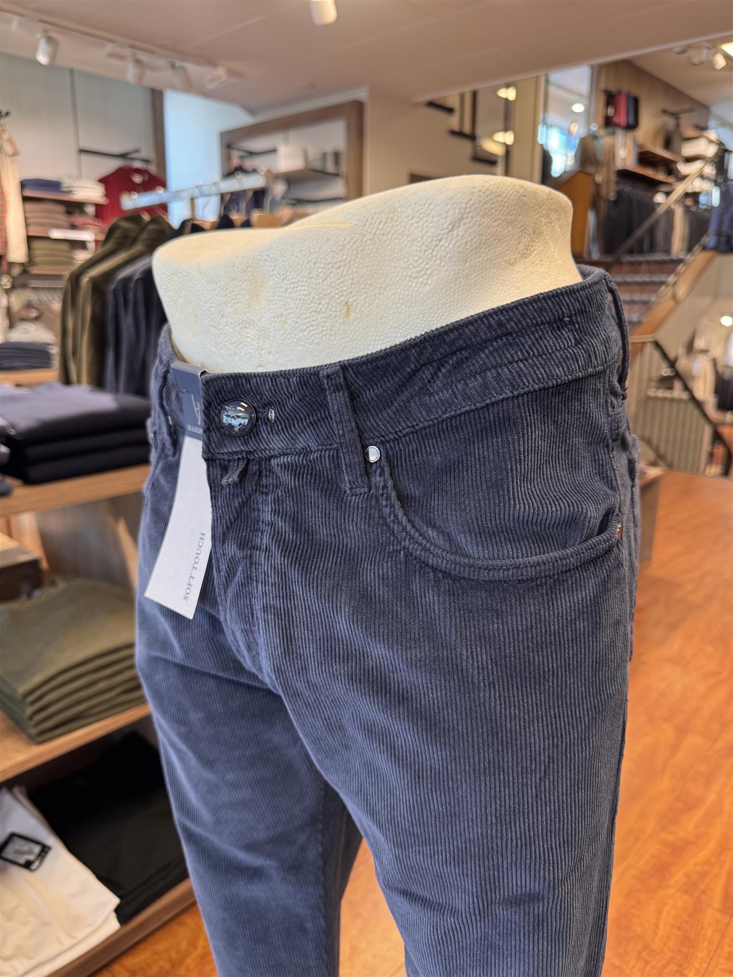 HandPicked Ravello Kordfløyel 5-Pocket Marine