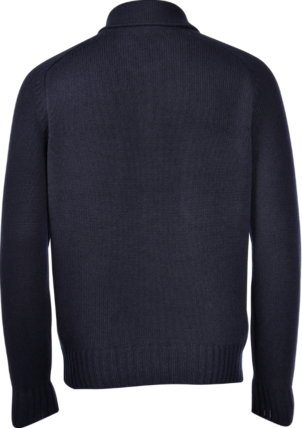 Gran Sasso Merino Cardigan Knapper M/Brystlommer Marine