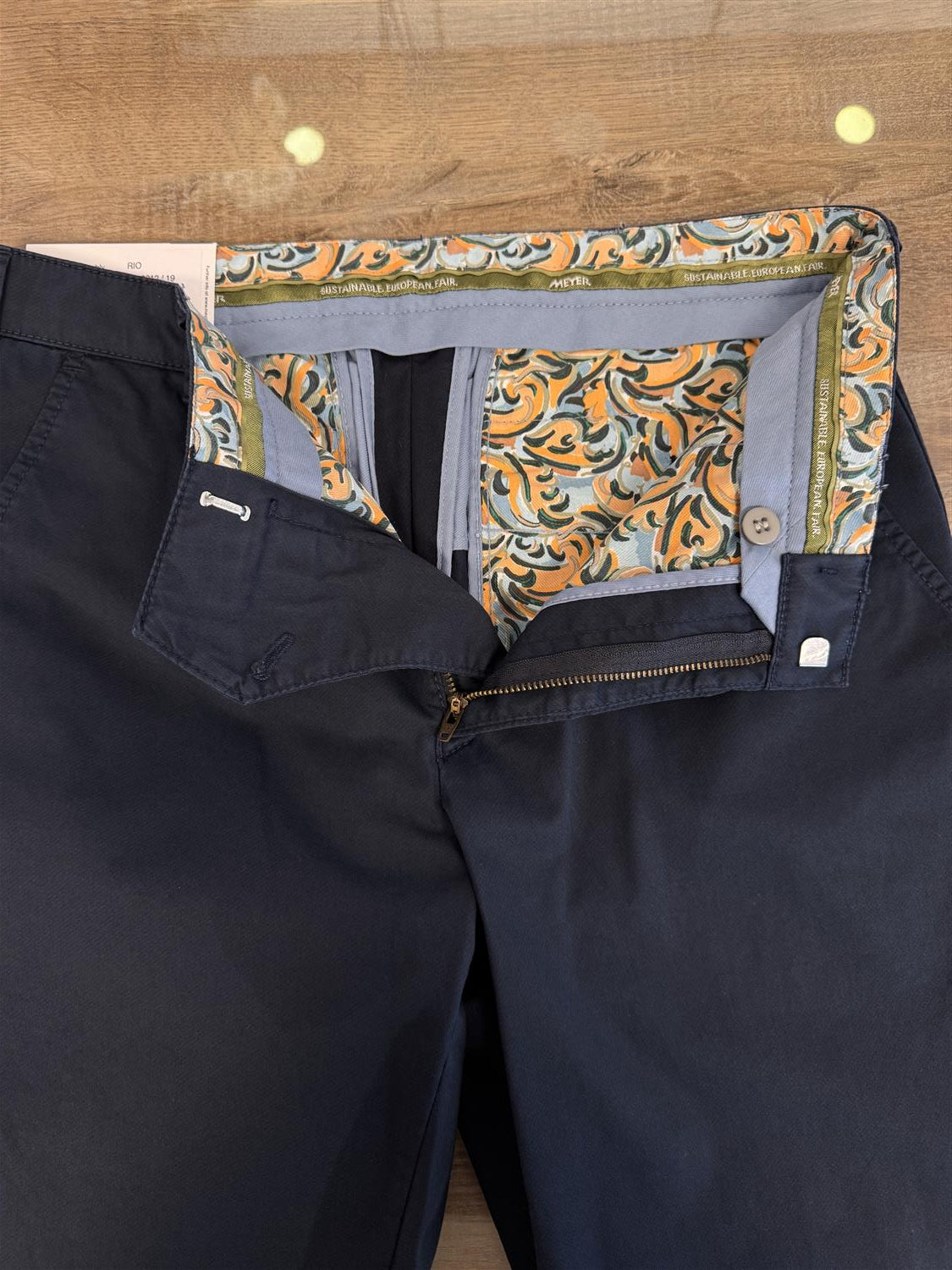 Meyer Chinos Rio "Lett" Bomull Marine