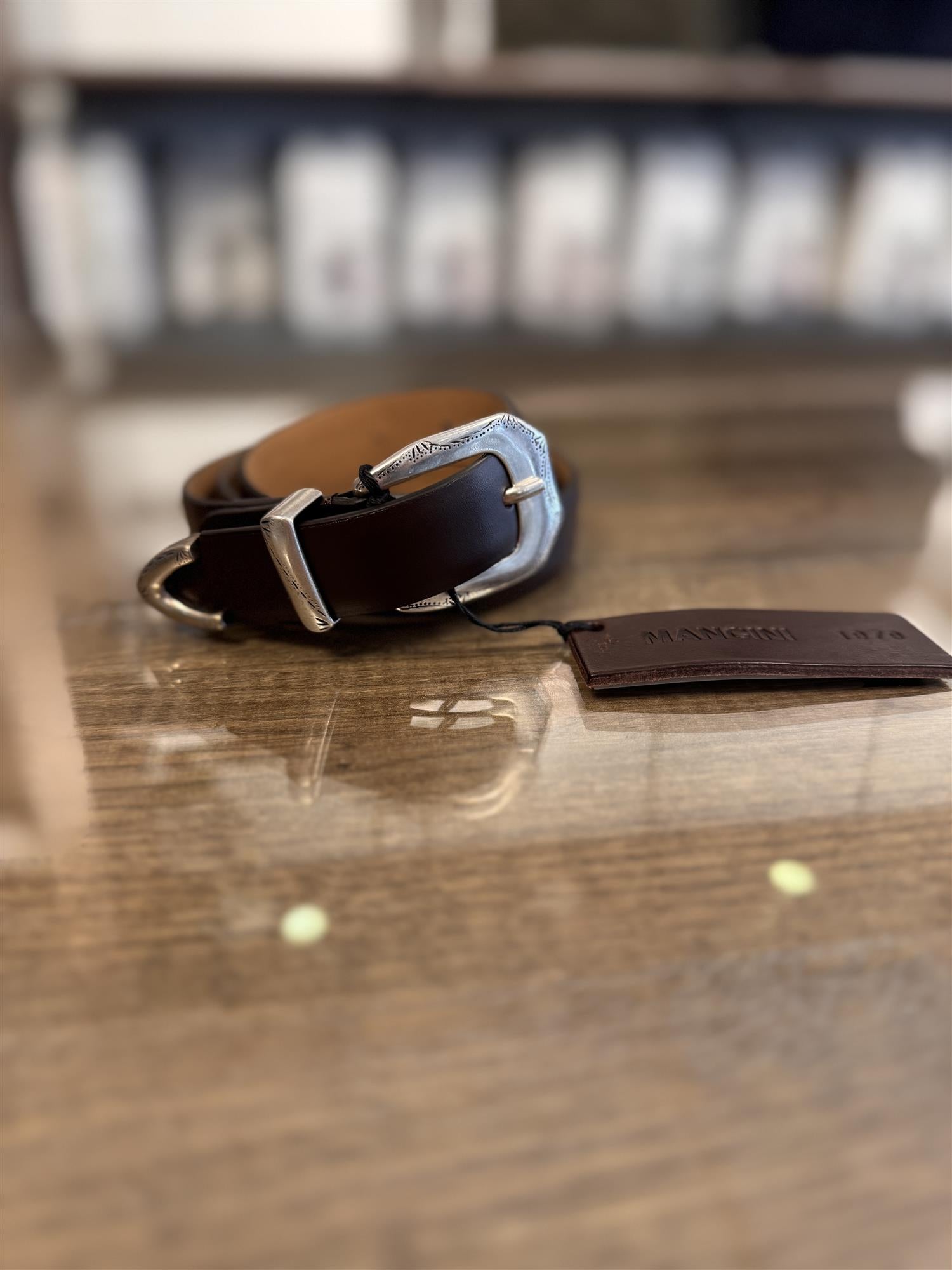 Mancini 1979 Belte Glatt Lær Brun