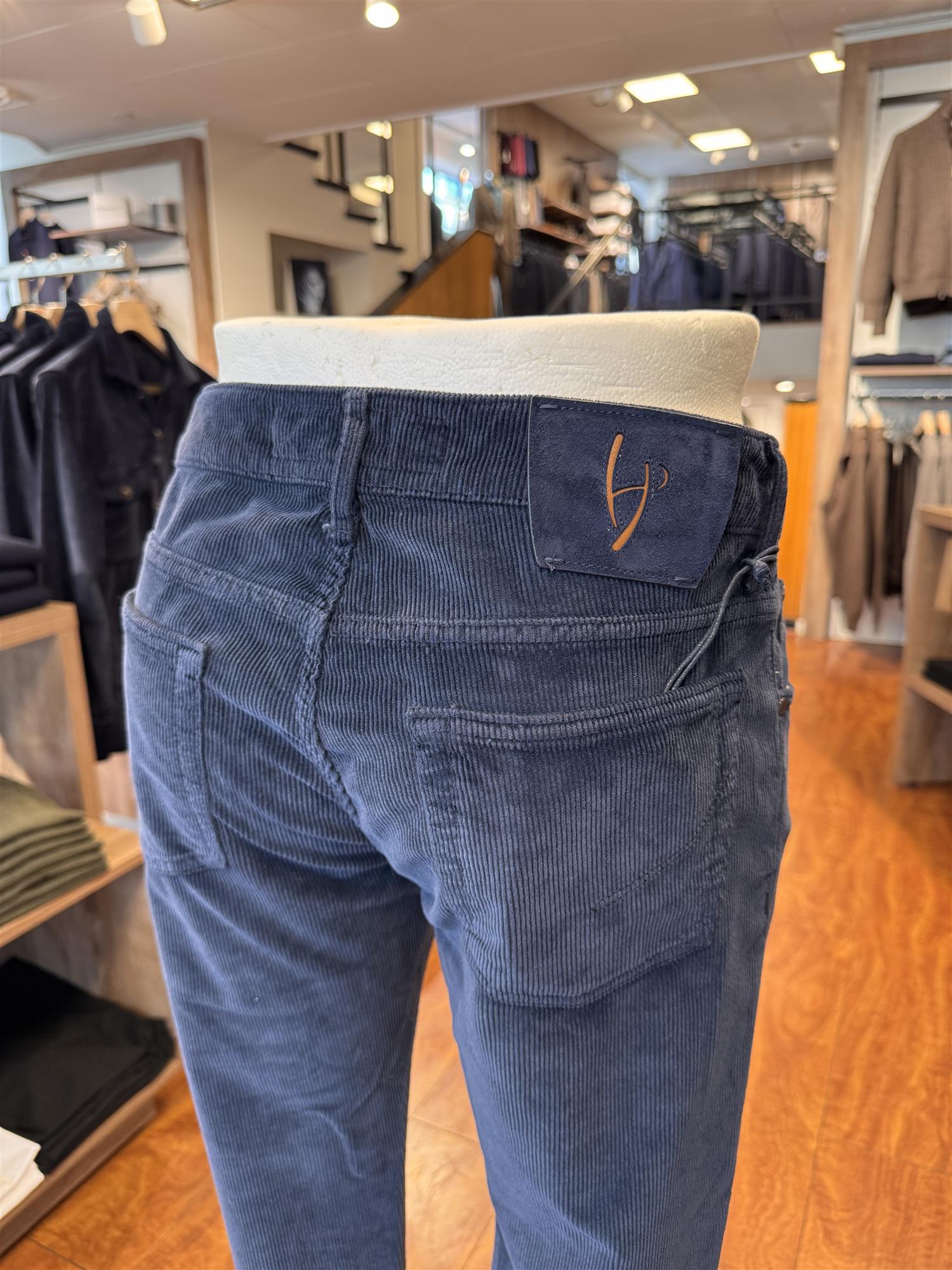 HandPicked Ravello Kordfløyel 5-Pocket Marine