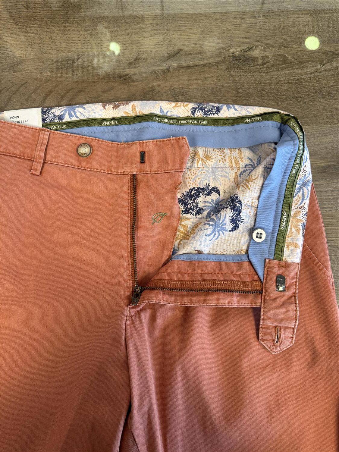 Meyer Chinos Bonn Bomull Fersken