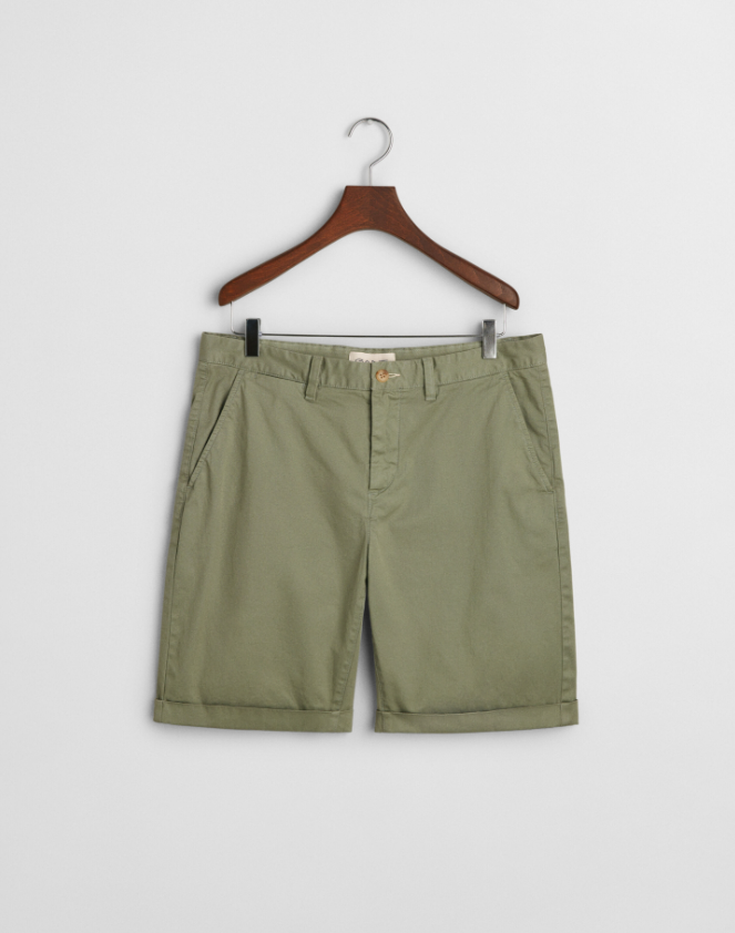 Gant Sunfaded Chino Bomull Shorts Grønn