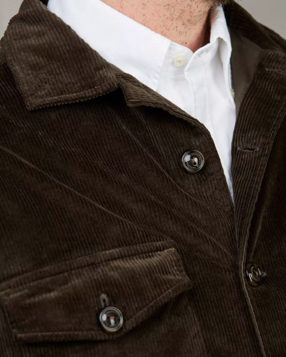 Hansen & Jacob Corduroy Overshirt Mørk Grønn