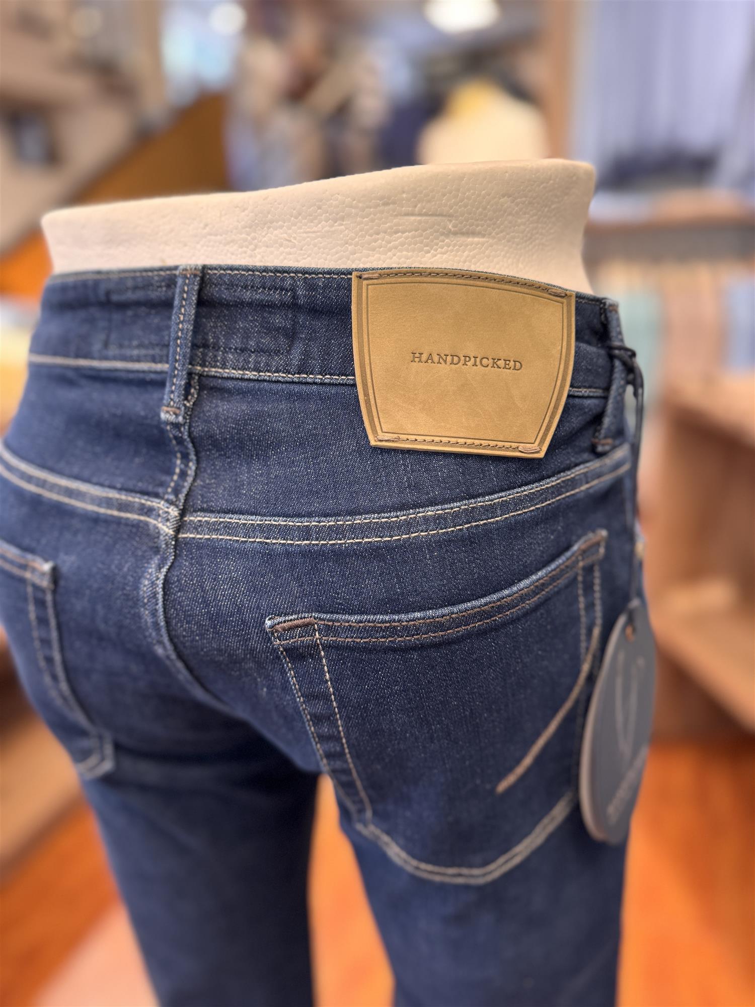 HandPicked Ravello Jeans Mørk Blå