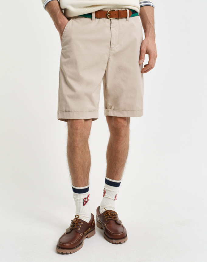 Gant Sunfaded Chino Bomull Shorts Beige