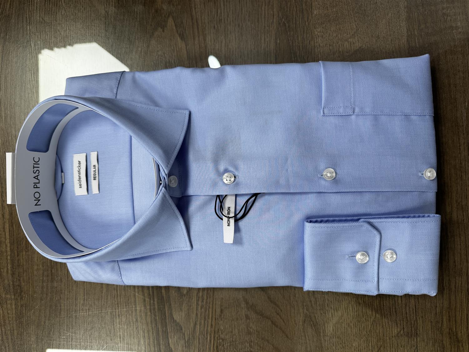 Seidensticker Skjorte Regular Fit Bomull Lyseblå