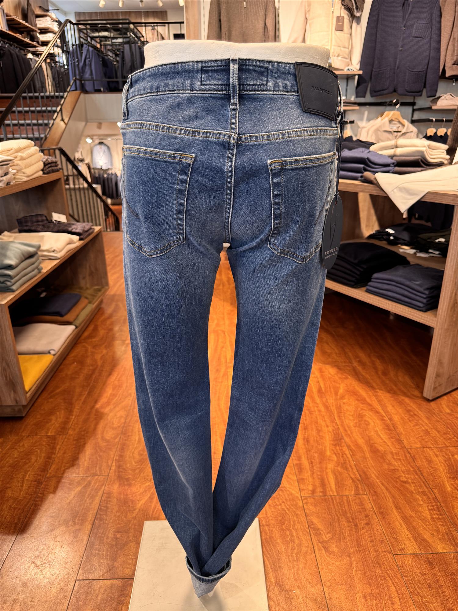HandPicked Ravello Jeans Vasket Lys Blå