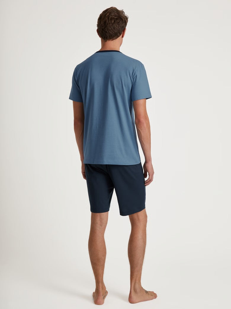 Calida Pyjamas Kort Blå