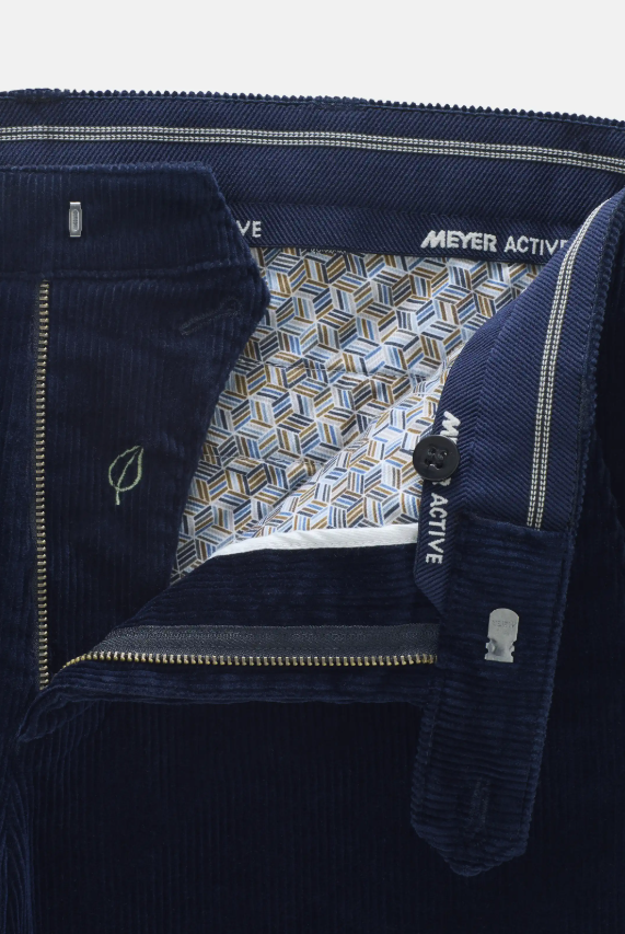 Meyer Active Chinos Kordfløyel Bomull Marine