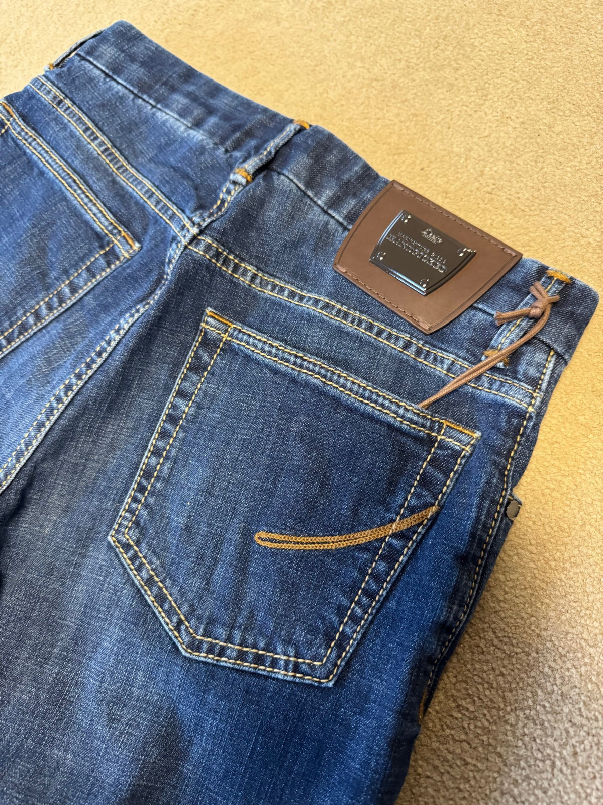 HandPicked Ravello Jeans Mørk Brun Patch