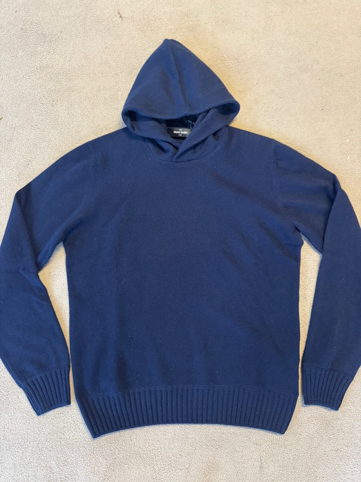 Gran Sasso Hette-genser Felted Cashmere Marine