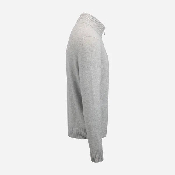 Gran Sasso Full-Zip Cardigan Merino/Kashmir Lysegrå
