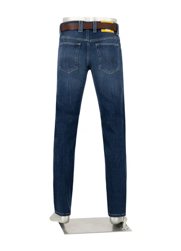 Alberto Jeans PIPE Giza Denim Blå M/Gul