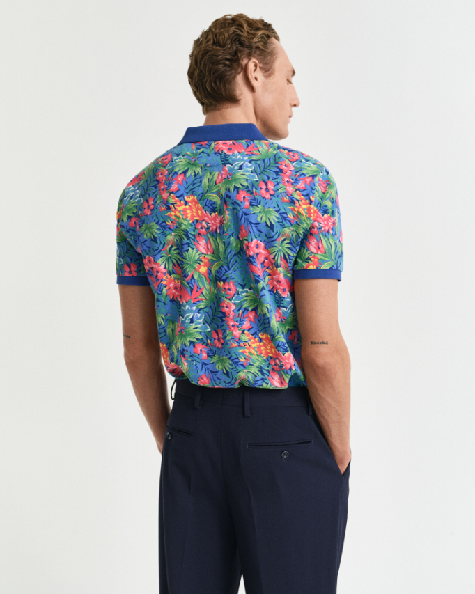 Gant Multicolor Blomster Pique Bomull