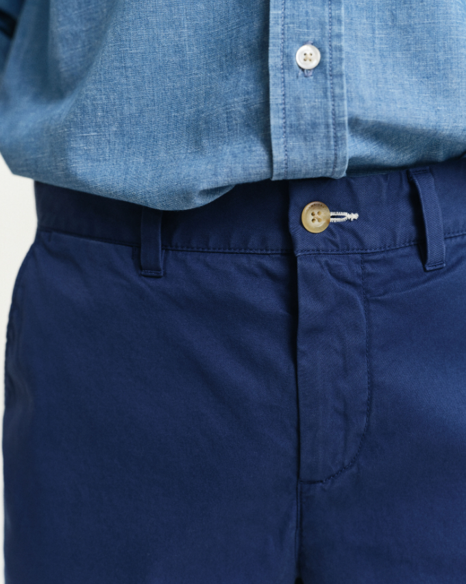 Gant Sunfaded Chino Bomull Shorts Blå