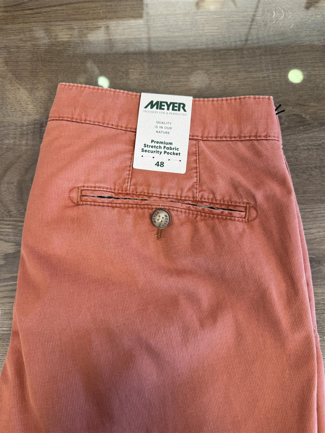 Meyer Chinos Bonn Bomull Fersken